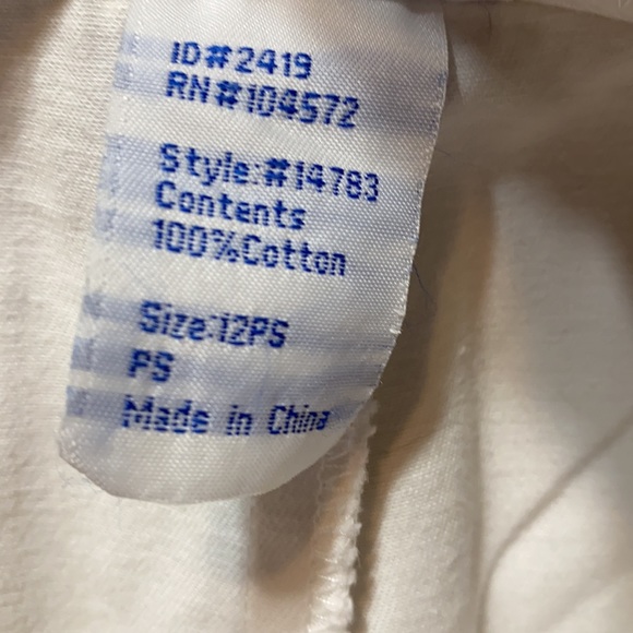 CROP COTTON WHITE BFA CLASSICS PANTS SZ 12PS - Picture 10 of 11